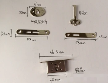 

CHROME/GOLD PLATED SMALL BOX LOCK FOR HUMIDORS, MUSIC BOXES,OR JEWELRY BOXES,FREE SHIPPING