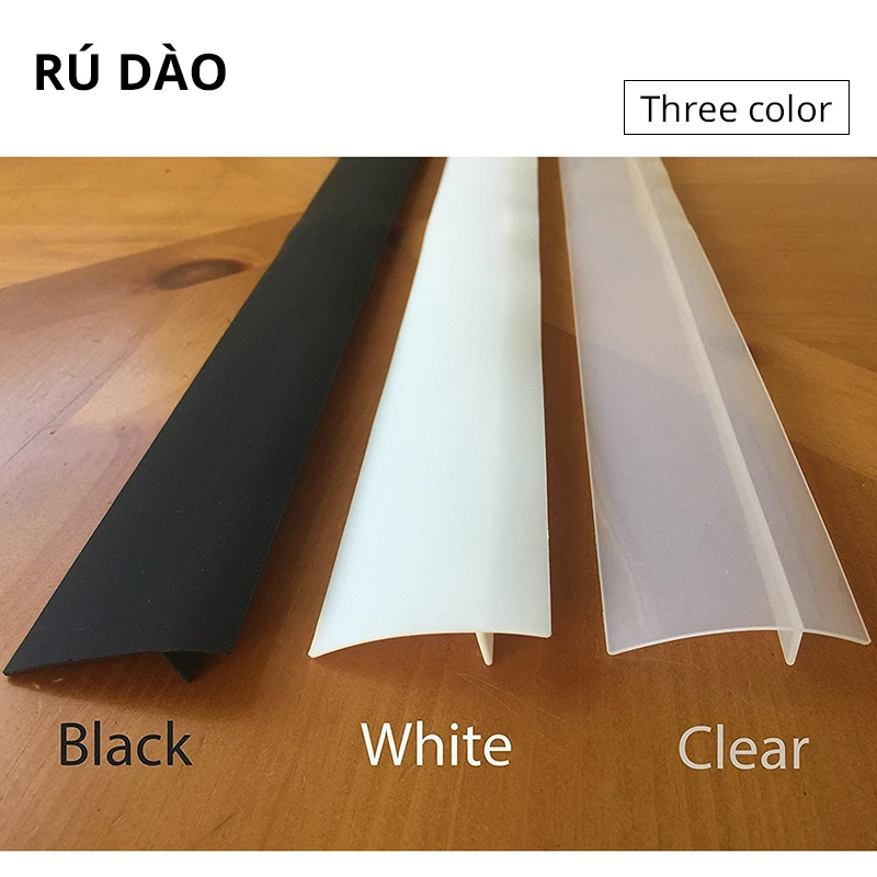 

2Pcs Silicone Stove Counter Gap Cover Kitchen Self Adhesive Sealing Strip Heat-Resistant Mat Oil Dust Water Seal White/Black