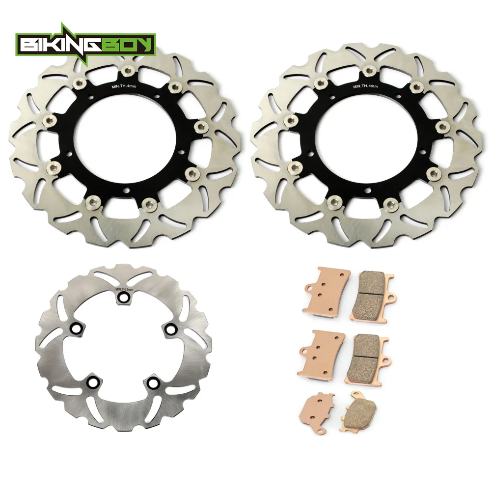 

BIKINGBOY Motorcycle Front Rear Brake Disk Disc Rotor Pad for YAMAHA YZF R6 YZFR6 YZF-R6 YZF600 YZF 600 03 04 05 2006 2007 2008