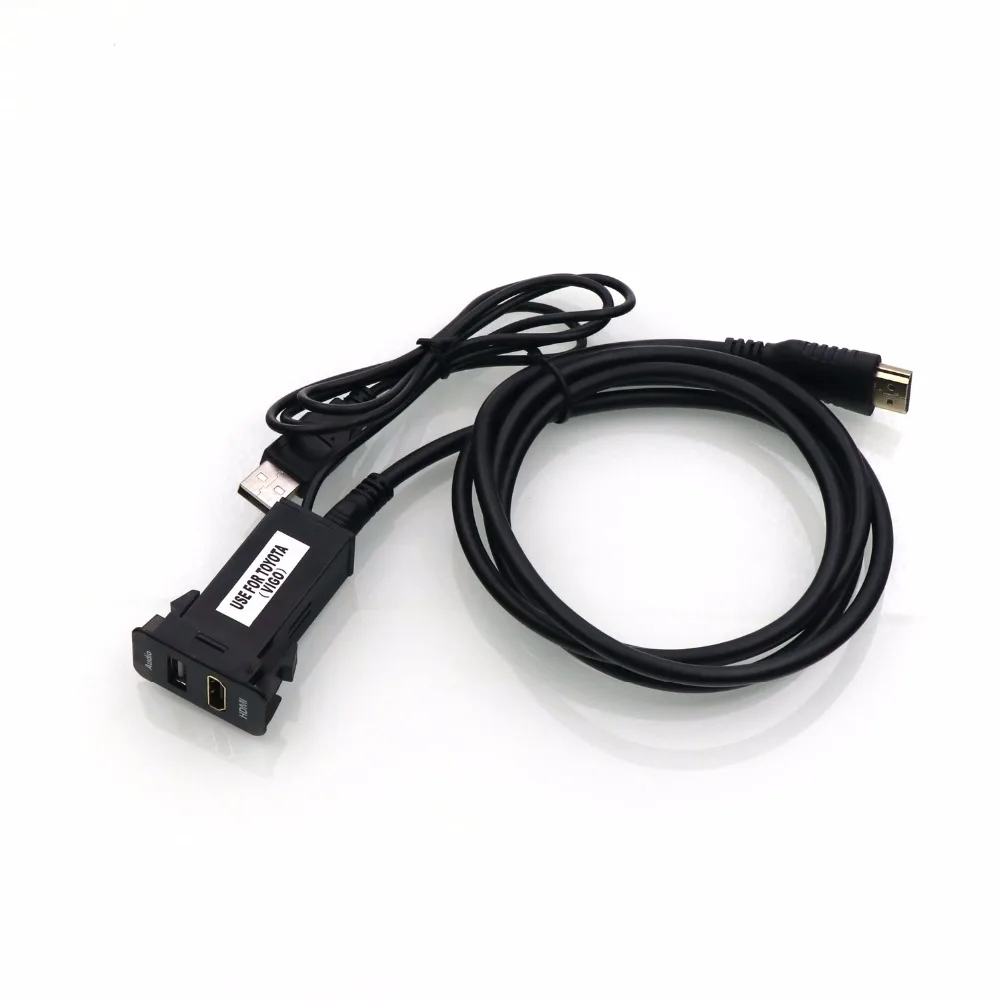 Автомобильное USB Аудио Входное зарядное устройство с разъемом HDMI для TOYOTA Hilux VIGO, Coaster, Corolla ex, Yaris, eiz