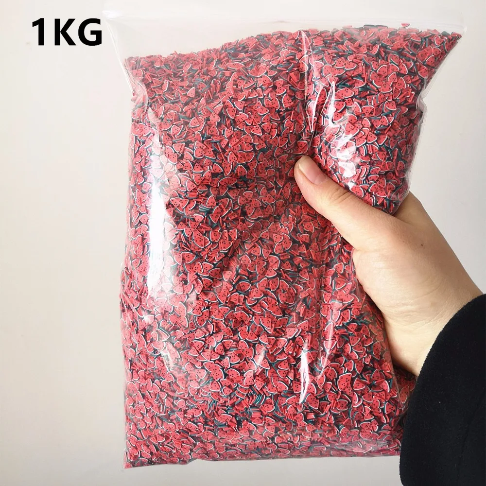 

Felicoalice 1KG 100000PCS Slime Clay DIY Accessories Toys Mini Fruits Slices Fluffy Clear Slime Fruit Toy