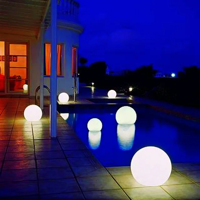 Amazing Outdoor Ball Lights Part - 3: Led Luminous Ball Lights Outdoor Waterproof Round Ball Globe Lamp Large Electronic Ball Lamp