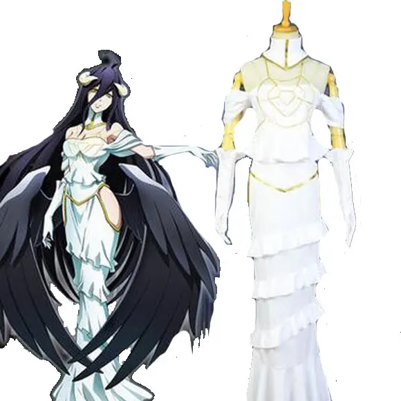 Новое японское платье Overlord Heroine Albedo белое без бретелек одежда для косплея |