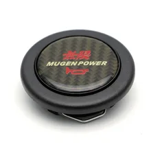 Технический углерод mugen мощность гоночный руль с роговыми пуговицами пуш-ап крышка