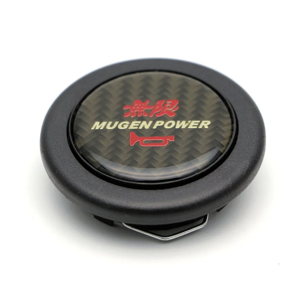 

Black carbon mugen power Racing Steering Wheel Horn Button Push Cover