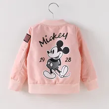 

2018 Mickey Childre Clothes Jacket Baby Girls For Autumn Kids Boys Coat Cartoon Printed Windbreaker Children Spring Outerwear