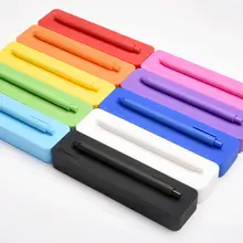 KACO Pure& Silicone Stationery Box Set(Pencil Case+1 Black Gel Pen) Storage Box Anti-static Protect Pencils