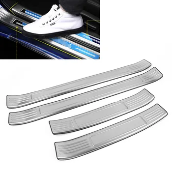 

4Pcs Stainless Steel Car Outer Door Sill Scuff Plate Covers Silver For Honda Accord 10th 2018 2019