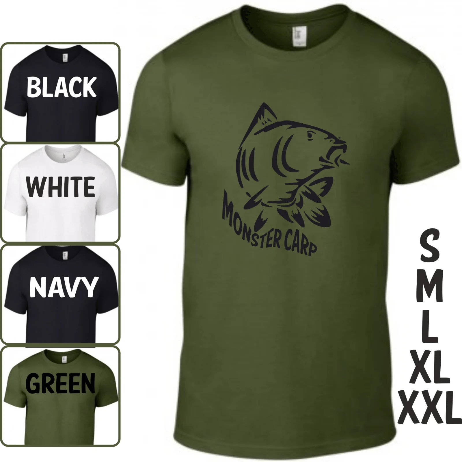 

Fishing T Shirt T-Shirt Carp Carping shirt With Free Carp Sticker