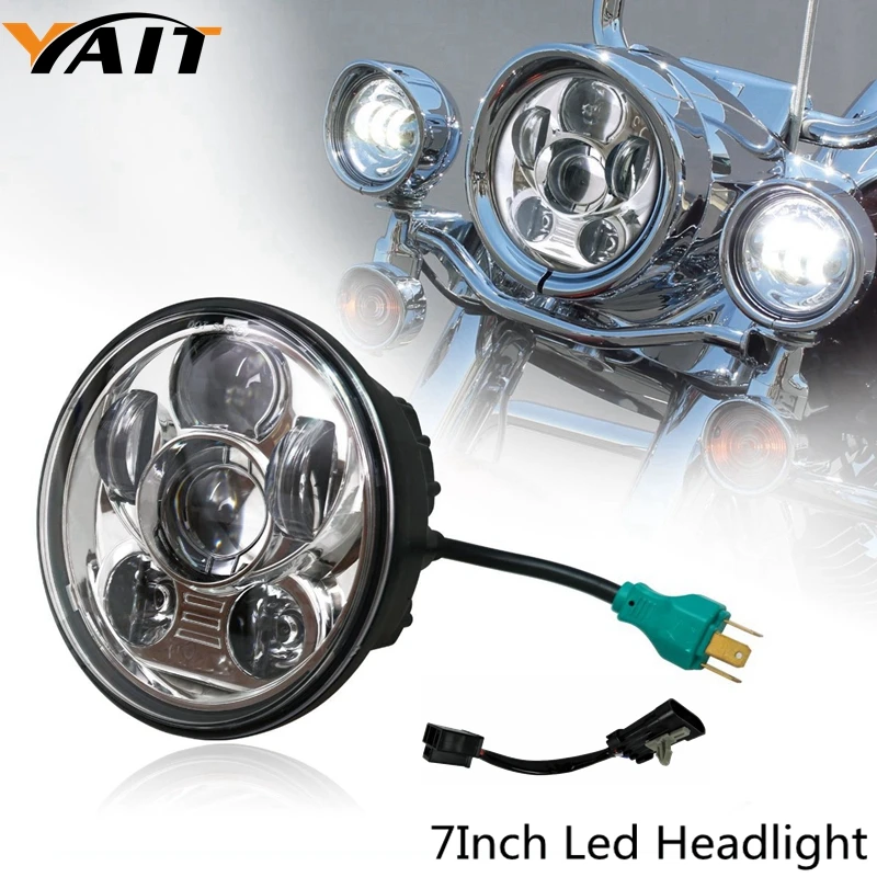 

LED Head light 7" Led Headlight Motorcycle Motobike Projector Headlamp for Harley Davidson H4 Led Headlamp Bulb