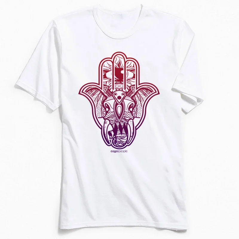 Party HamsaPhant Tops Shirts for Men Slim Fit Summer Round Neck Pure Cotton Short Sleeve T Shirts Casual Tops T Shirt HamsaPhant white