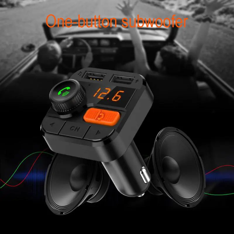 BT82D бас fm-передатчик Bluetooth автомобильный комплект MP3 Bluetooth умный автомобиль Bluetooth двойной USB
