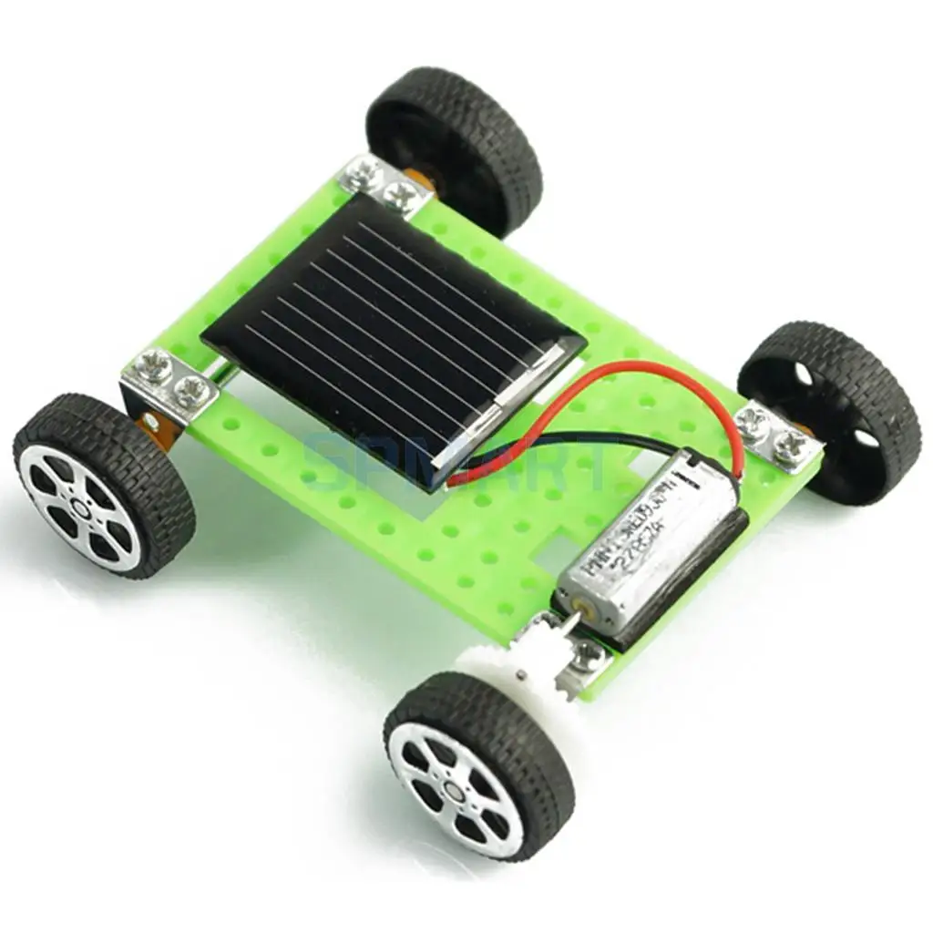 DIY Assembled Solar Powered Car Runing Model Kits Science Educational Toys