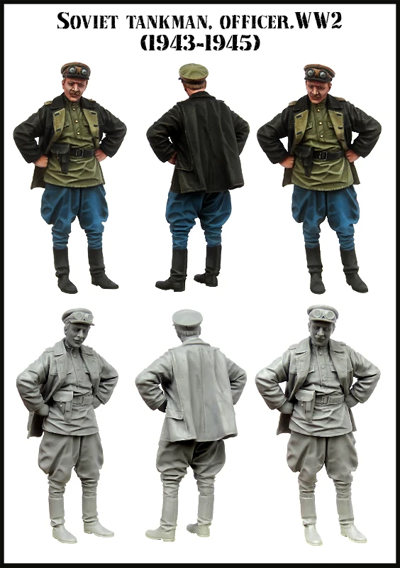 

1/35 soviet tankman officer figure toy Resin Model Miniature Kit unassembly Unpainted