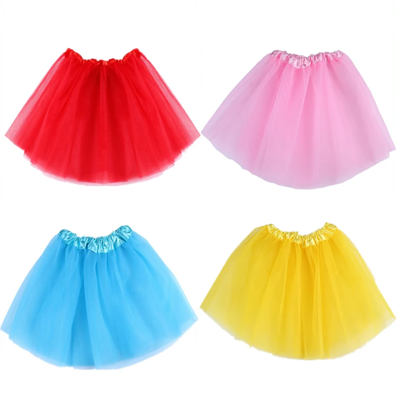 16 Candy Colors Baby Girls Skirt Translucent 3 Layer Net Yarn Children ...