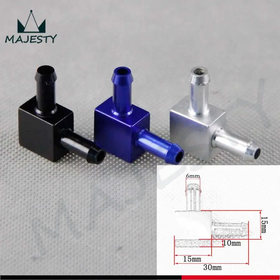 

2pcs Aluminum 2 Way Tubing Tee Vacuum Connector water air pipe Joiner