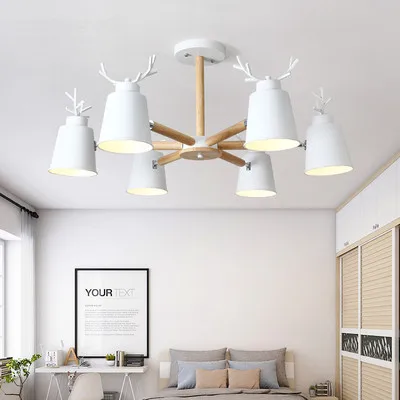 Скандинавские светодиодные люстры с металлическим абажуром для гостиной серые