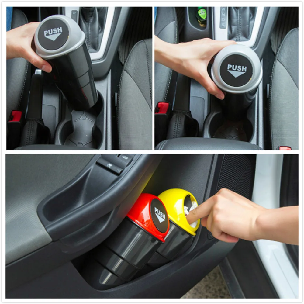 Carro de Lixo Lata de Lixo Caixa de Armazenamento Organizador Automático Carro Lixo Titular Gargage Automóvel Balde Assessoires Bin 7 Lixo de carro