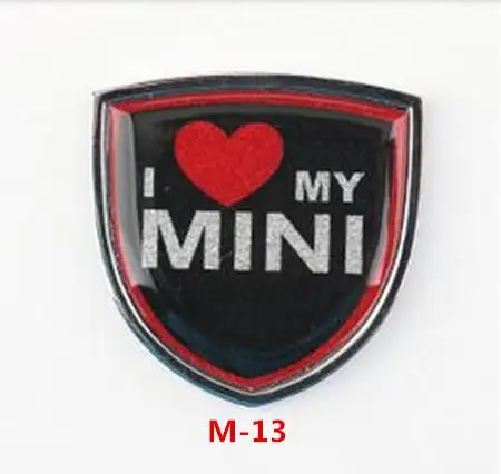 Автомобильная металлическая эмблема, значок, наклейка, декоративные наклейки для Mini Cooper JCW One Countryman Clubman F55 R60 F60, аксессуары для стайлинга автомобилей - Название цвета: M-13