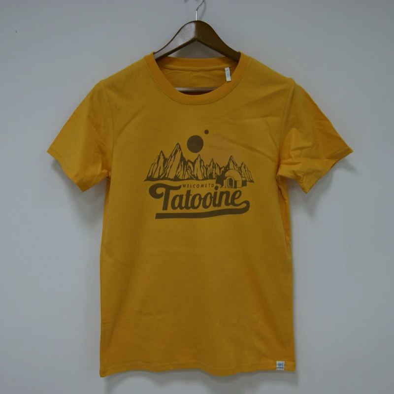 Star Wars Welcome to Tatooine Men's Gold T-Shirt 2017 New Summer Top Mens Graphic Tee Shirt Man Clothing Shirt Heavy Cotton tees Star Wars Welcome to Tatooine Men's Gold T-Shirt 2017 New Summer Top Mens Graphic Tee Shirt Man Clothing Shirt Heavy Cotton tees