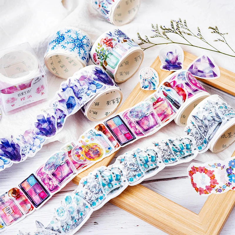 

Flower Petals Collage Paper Washi Tape Handmade Gift Masking Scrapbook Decorative Adhesive Tape DIY Office Stationery 1PCS