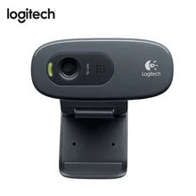 Logitech C270 HD USB 2,0 веб-камера Встроенный микрофон Бесплатный привод 3 мегапикселя компьютер веб-камера для онлайн-обучения дистанции