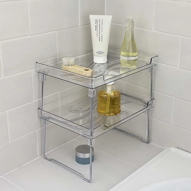 Storage Shelf Carving Double Layer Holder Small Book Flower Rack | Дом и сад
