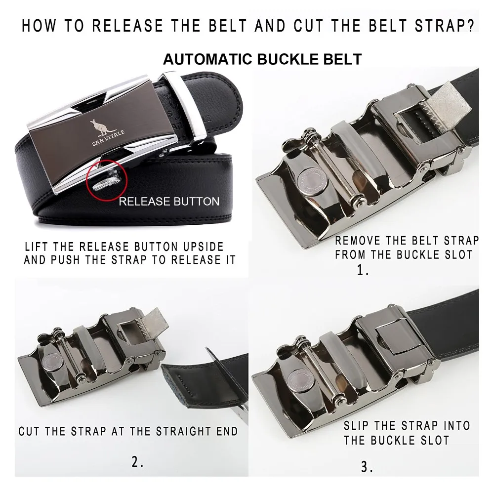 Famous Brand Belt Men Good Quality Cowskin Genuine Luxury Leather Men's Belts for Men,Strap Male Metal Automatic Buckle