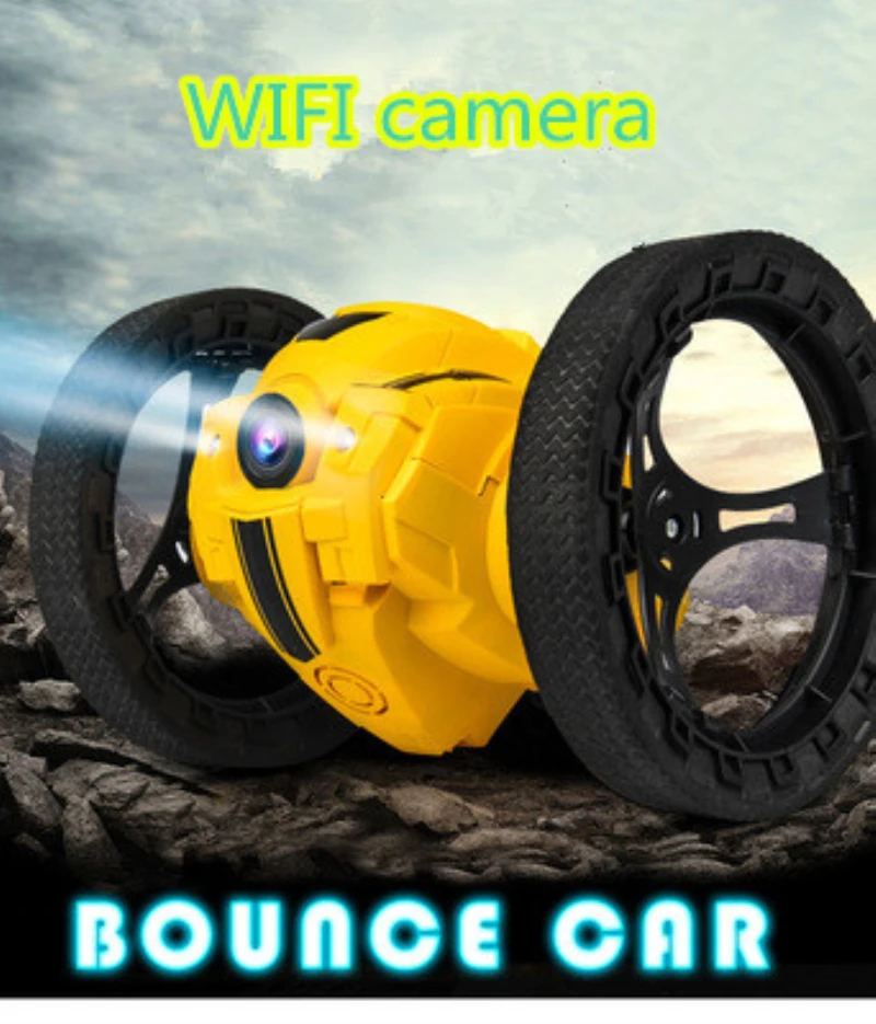 Модный подарок wifi в режиме реального времени отказов RC трюк Vedio автомобиль 4CH 2,4 ГГц прыжки пульт дистанционного управления добавить wifi камера приложение управление автомобилем игрушка