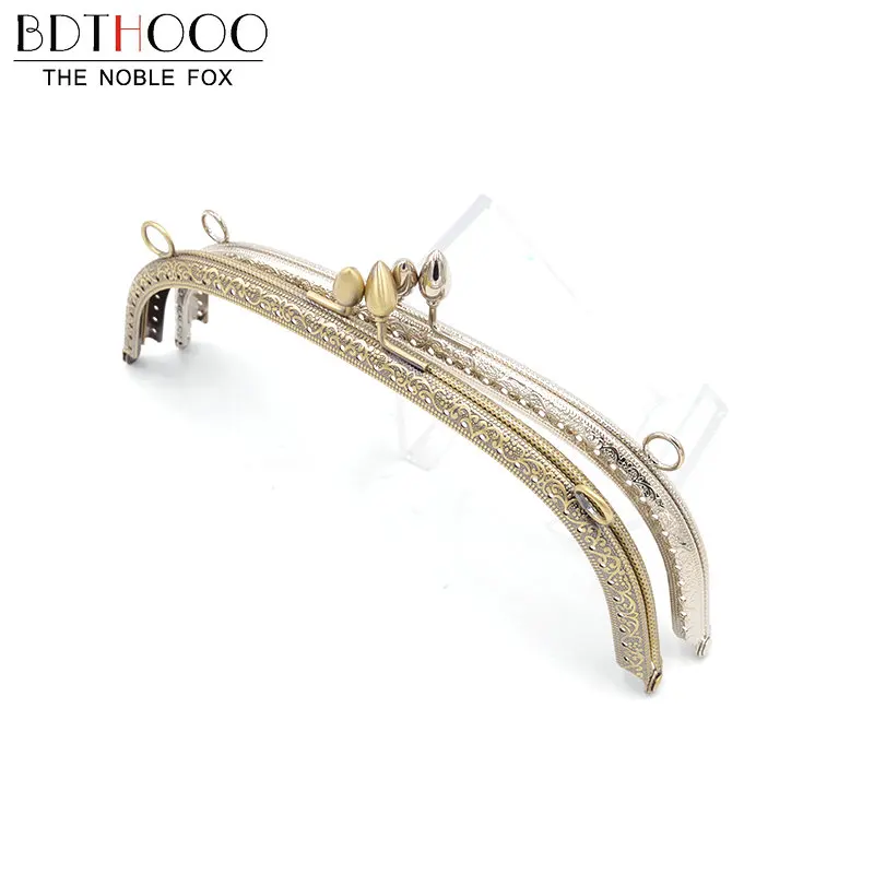 

BDTHOOO 10pcs 20.5cm Metal Clasps Lock Bag Purses Frame Handle for DIY Made Sewing Clutch Handbag Clasp Bag Hardware Accessories