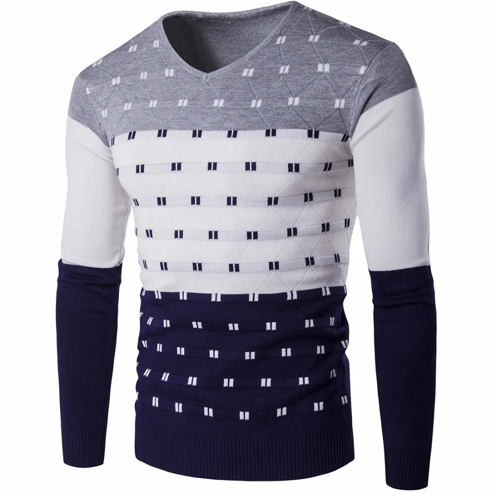 Европа и США Мода осень и зима Мужская одежда Теплый мужской свитер Y254
