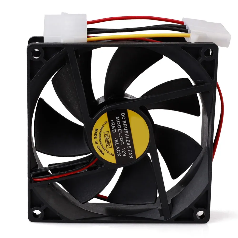 

12V 4-Pin 90mm Silent Computer Brushless Cooler Case PC CPU Cooling Fans Black Cooler Compute Quiet Fan