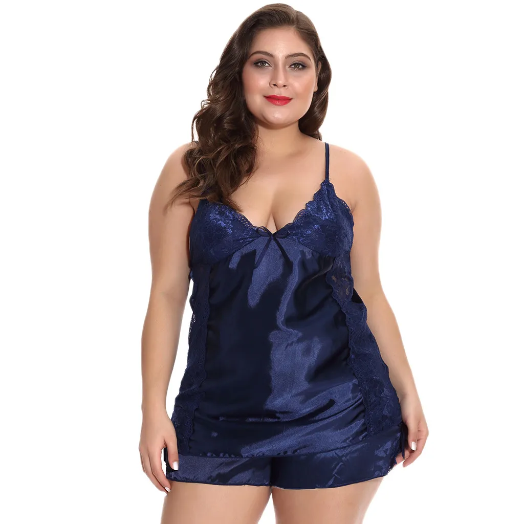 

XL-4XL Plus Size Women Sexy Sleepwear Increased Size Sling Sleepwear Sexy Underwear Home Clothes for Womens Pajamas