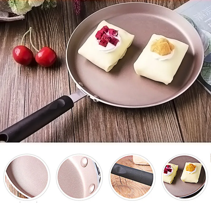 

Non-stick Copper Saucepan Gas Induction Cooker Nonstick Skillet With Coating Oven Dishwasher Safe Pancake Pan No-hot Handle Pan