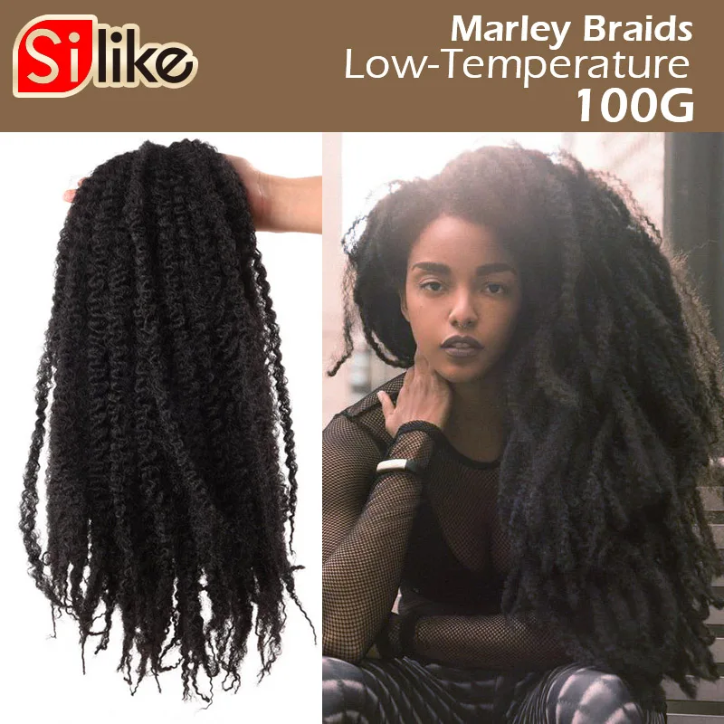 Вязаные крючком волосы Marley 10 цветов мягкие афро твист 18 дюймов вязание