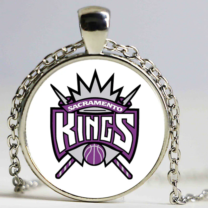 Jewelry logo sports team basketball necklace jewelry necklace crystal