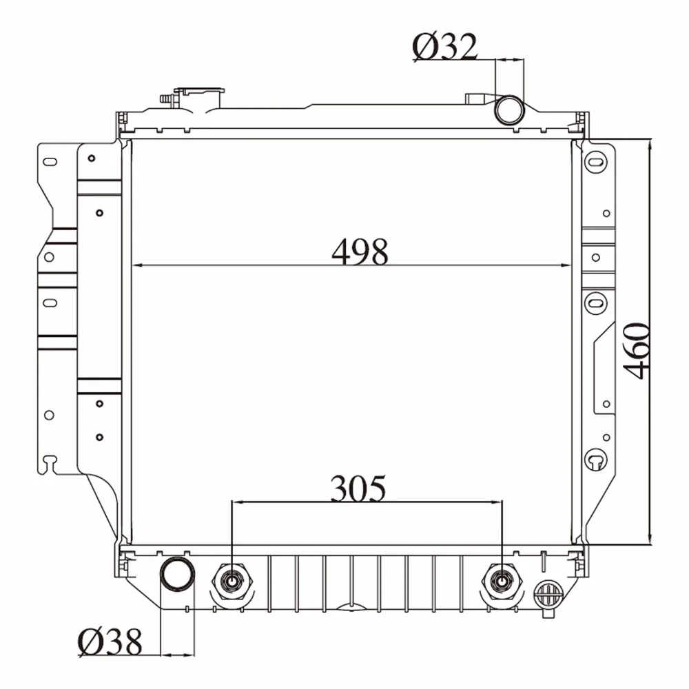 Ашины воды кулер для JeeP Wrangler I II YJ SJ TJ 2,5 4,0 4,2 4,0 для Rubicon 1988-2003 2464ccm 3964ccm 4235ccm