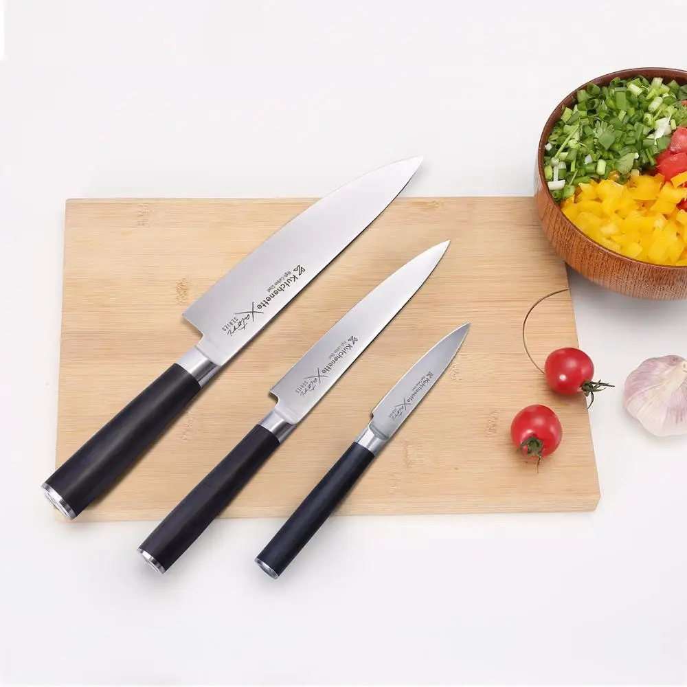  SEDGE 3 Pcs Kitchen Knife Set - 8'' Chef 6'' Utility  3.5'' Paring Japanese Stainless Steel Chef's  - 33008898293