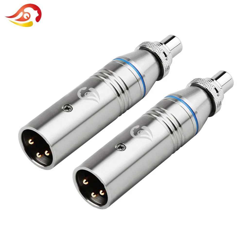 QYFANG 3 Pin из нержавеющей стали Баланс аудио Джек Мужской XLR RCA Cannon разъем провода