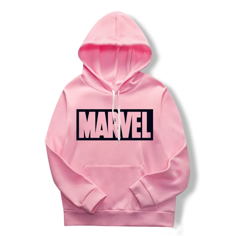 

All-new women's fashion print spring/summer sports hoodie girl pink with marvel monogram hoodie