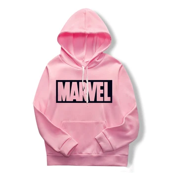 

All-new women's fashion print spring/summer sports hoodie girl pink with marvel monogram hoodie
