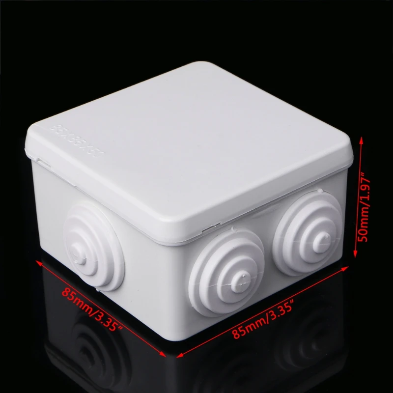 Waterproof Junction Box Plastic Electric Enclosure Case 85x85x50mm