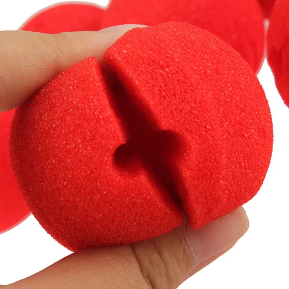 10 шт Вечерние губки мяч волшебный красный клоунский нос для Хэллоуина Маскарад мяч E2S