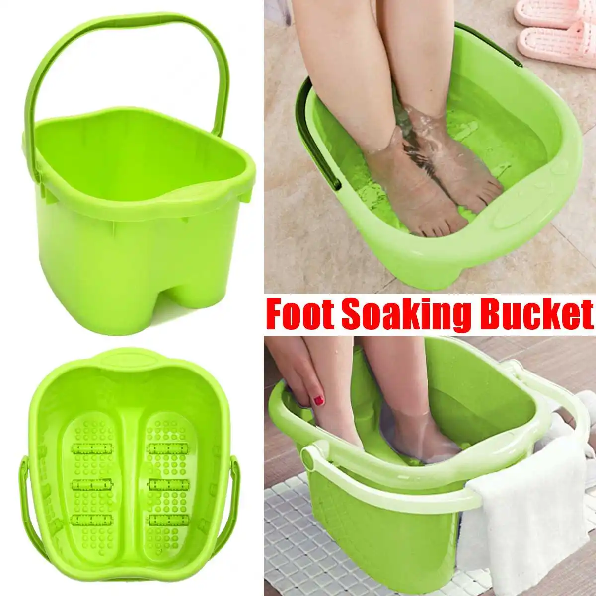 

Foot Massage Bath Foot Soaking Bucket with Roller Massage Foot SPA Barrel Health Care Tool Household Portable Basins Tub Large
