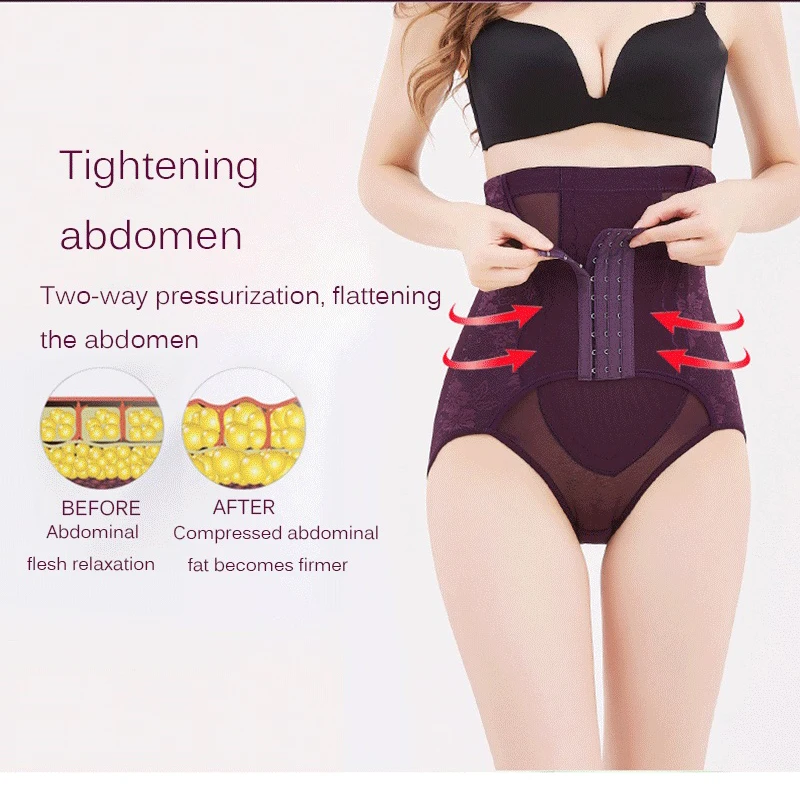 Высокая талия талии тренер животик Управление Body Shaper прикладом размера плюс