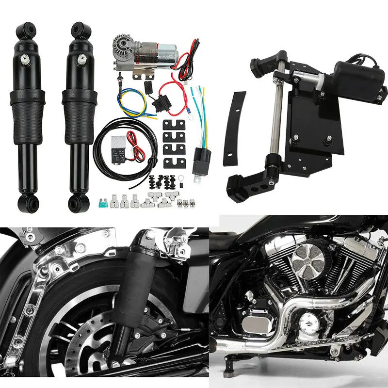 Задняя пневматическая подвеска для мотоцикла+ электрическая Центральная подставка подходит для моделей Harley Touring 09-16