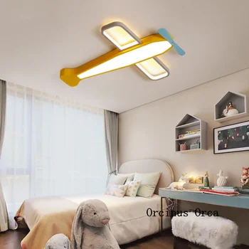 

Modern Simple Color Aircraft ceiling lamp Boys'Bedroom Children's Room Lights Cartoon Creative LED Fighter ceiling lamp