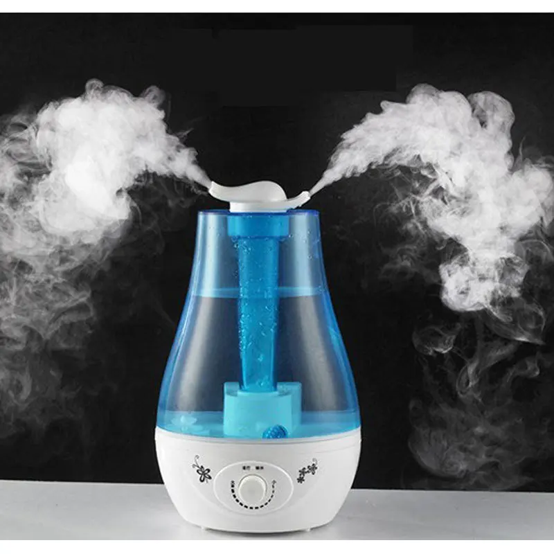 

GRTCO 3L Dual Mist Outlet Ultrasonic Air Humidifier with Led Essential Oil Aromatherapy Diffuser Mist Maker Fogger 110V/220V
