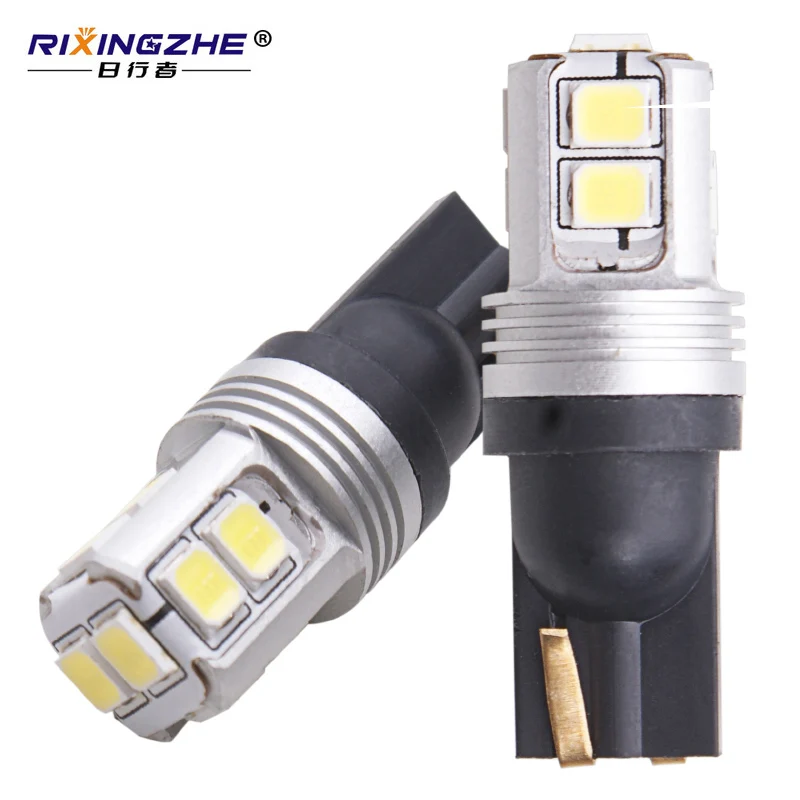 RXZ 4 шт. без ошибок T10 светодиодный W5W 10 s 3030 SMD Лампа Белый 12 в 6000 К интерьерные
