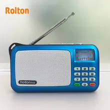 Портативное радио Rolton W505, ЖК-дисплей, точечный матричный дисплей, показывает лирику, поддерживает USB и карты, мини-динамик, динамик Walkman Lithi
